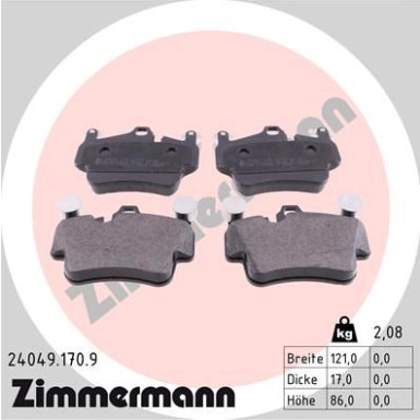 ZIMMERMANN Bremsbeläge ZIMMERMANN Bremsbeläge
