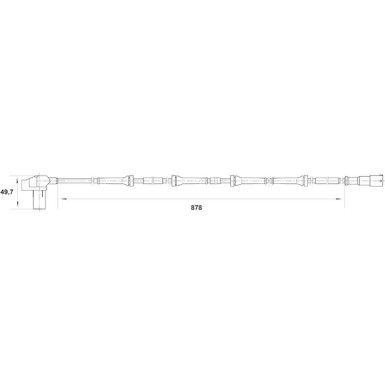 72 403 052 Sensor, Raddrehzahl HA | RENAULT Kangoo 01 | 0 265 006 711