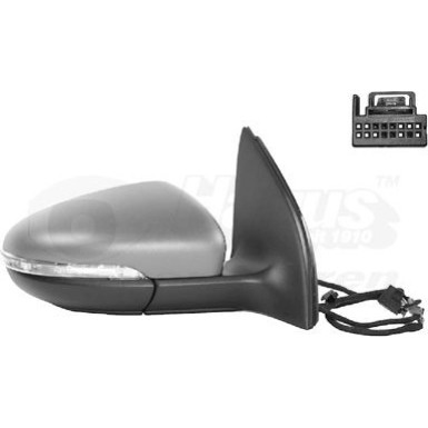 Außenspiegel VW Golf VI konvex6Pinsgrundiert OE 5K0857508AD9B9 HAGUS 5863818