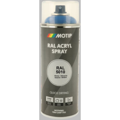 MoTip hochglänzender Acryllack enzianblau 400ml | 7004