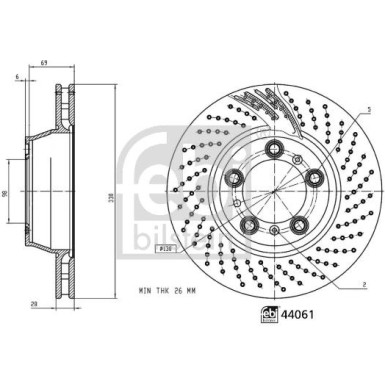 FEBI BILSTEIN Bremsscheibe | 44061