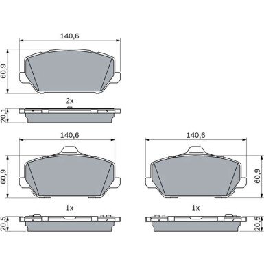 Bremsbelag | HYUNDAI I30 16 | 0 986 424 954