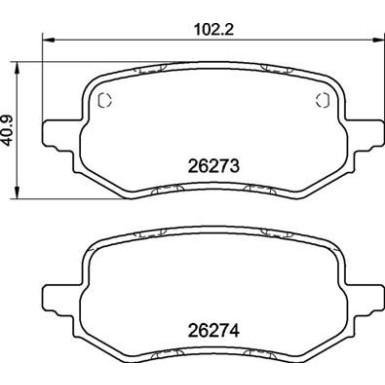 BREMBO Bremsklötze HA | FORD Puma 19 | P 24 237