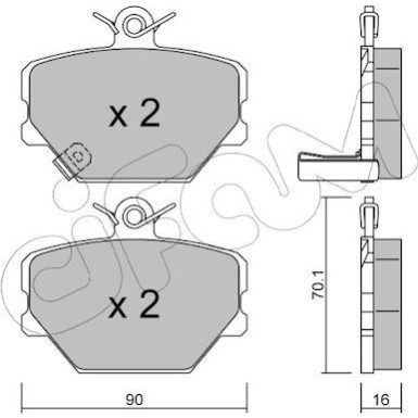 Bremsklötze VA | SMART Fortwo,CC,Roadster 98 | 822-341-0