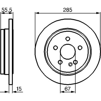 Bremsscheibe HA | MERCEDES W163 98 | 0 986 478 469