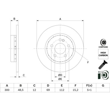 Bremsscheibe | MERCEDES C-Klasse 13 | 0 986 479 H49 Bremsscheibe | MERCEDES C-Klasse 13 | 0 986 479 H49