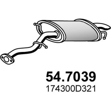 Auspuff-Endtopf | TOYOTA Corolla Verso 04 | 54.7039