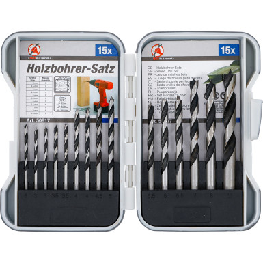 BGS Holz-Bohrer-Satz 3 - 10 mm 15-tlg BGS Do it yourself 50817