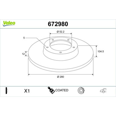 VALEO Bremsscheibe | 672980