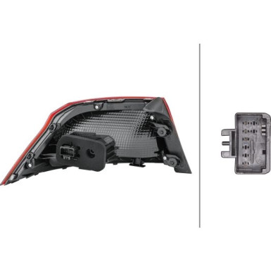 HECKLEUCHTE HELLA | VW PASSAT LIM 14 | 2SD 011 881-061 HECKLEUCHTE HELLA | VW PASSAT LIM 14 | 2SD 011 881-061