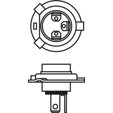 GLÜHLAMPE H4 12V/60/55W P43T PLUS 90 2 SZT. KARTONIK | 1987301422