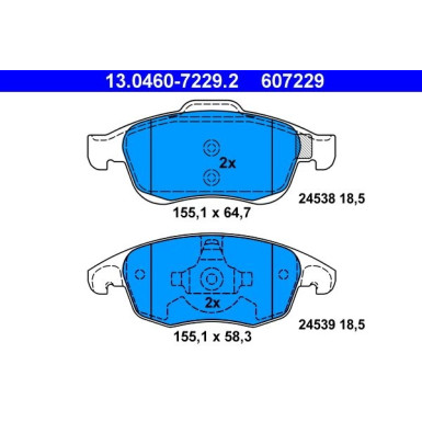 Bremsbelagsatz Citroen P. Berlingo/C4/Ds4 08 | 13.0460-7229.2