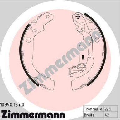 ZIMMERMANN Bremsbacken | 10990.157.0