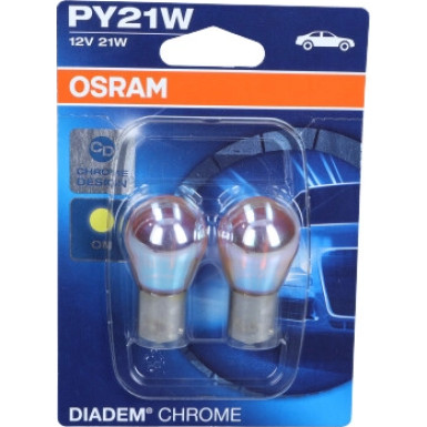 PY21W DIADEM Osram | 12V 21W BAU15s | DIADEM Chrome, 2Stk-Blister | 7507DC-02B