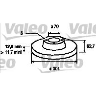 VALEO Bremsscheibe 186642
