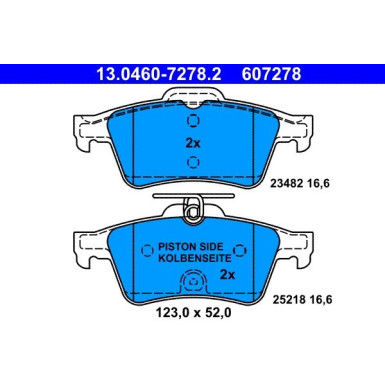 Bremsbelagsatz Peugeot T. 508 1.6-2.2 Hdi 10 | 13.0460-7278.2