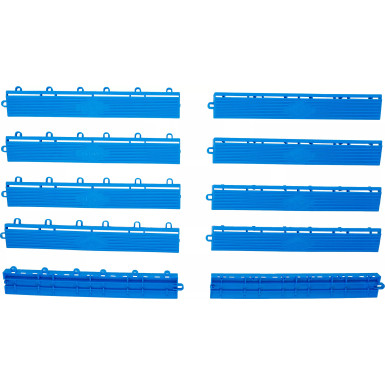 Kunststoff-Fliesen Randelement Set, Klick-System, 400 x 55 mm