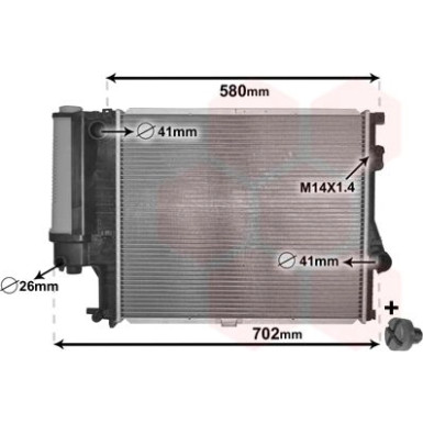 VAN WEZEL Kühler, Motorkühlung 06002186