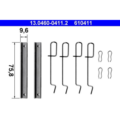 ATE Zubehör, Bremsbeläge 13.0460-0411.2