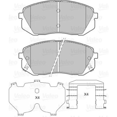 VALEO Bremsbeläge 601322