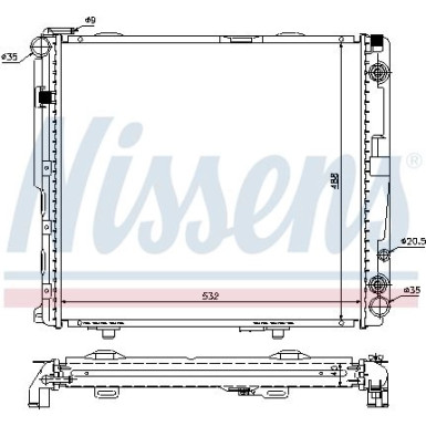 Wasserkühler PKW | MERCEDES W124 | 62699A