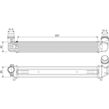 VALEO Ladeluftkühler 818389 VALEO Ladeluftkühler 818389
