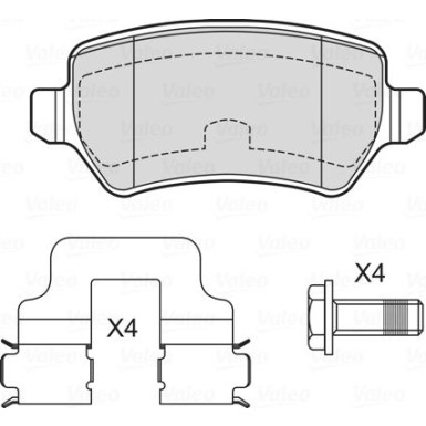 VALEO Bremsbeläge 601701
