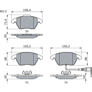 Bremsklötze | AUDI,SEAT,SKODA,VW | 0 986 424 797