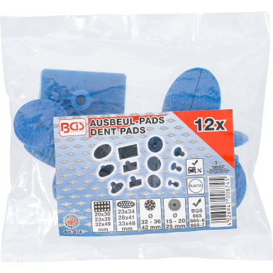 BGS Ausbeul-Pads | für Art. 865 | 12-tlg | 874