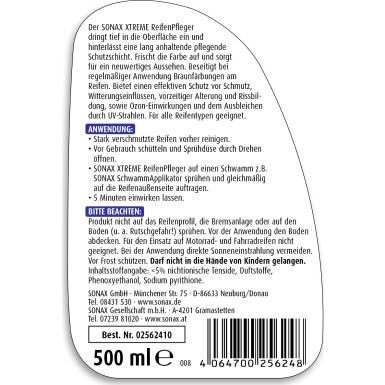 Sonax Xtreme ReifenPfleger Matteffect 500ml XTREME ReifenPfleger Matteffect 02562410