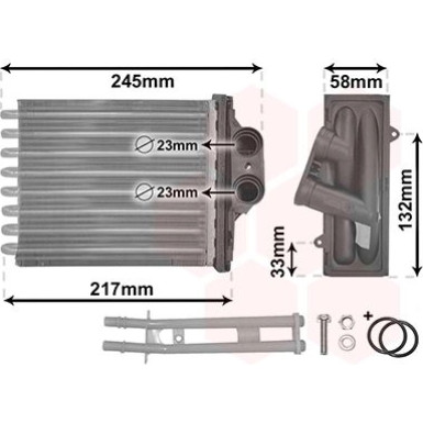 VAN WEZEL Wärmetauscher, Innenraumheizung 17006304 IR PLUS