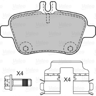 VALEO Bremsbeläge 601304