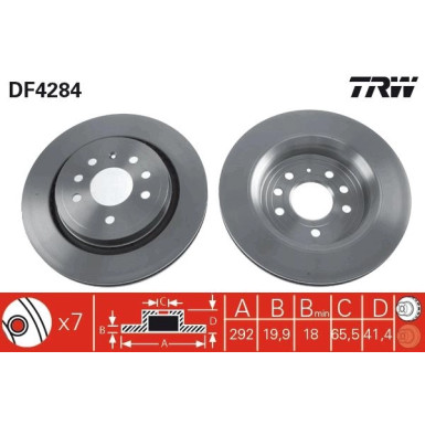Bremsscheibe Opel T. Vectra C | DF4284