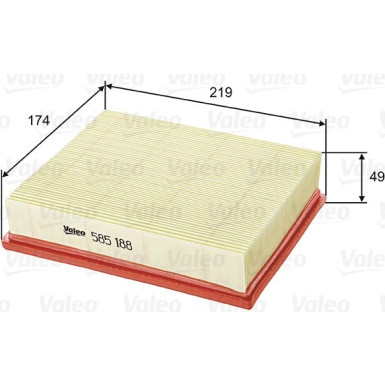 VALEO Luftfilter | 585188