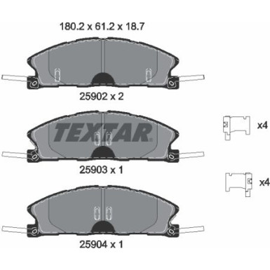BREMSBELAGSATZ, SCHEIBENBREMSE | 2590201 BREMSBELAGSATZ, SCHEIBENBREMSE | 2590201