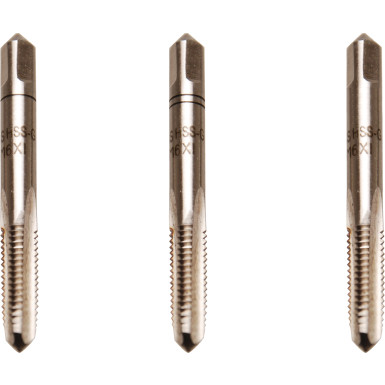 BGS Gewindebohrer-Satz Vor-, Mittel- und Fertigschneider HSS-G M6 x 1,0 3-tlg BGS Do it yourself 933