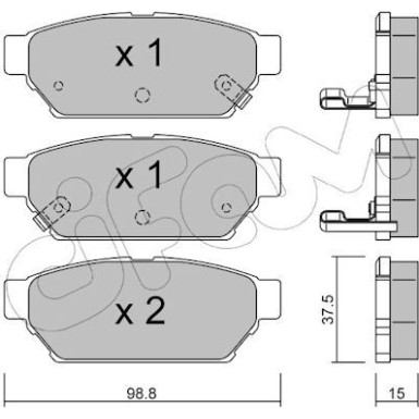 CIFAM Bremsbelagsatz, Scheibenbremse 822-396-0