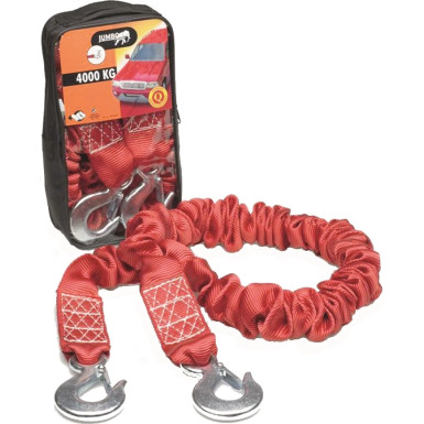 Abschleppseil TUBE, 4t, rot | Polyester Haken+Haken | 474532