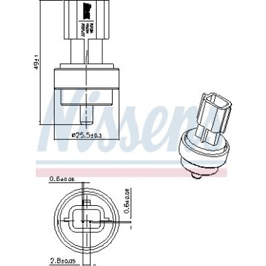 NISSENS Sensor, Kühlmitteltemperatur 207006 NISSENS Sensor, Kühlmitteltemperatur 207006