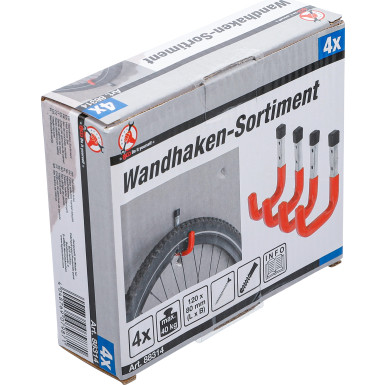 BGS Wandhaken-Satz 4-tlg BGS Do it yourself 88314