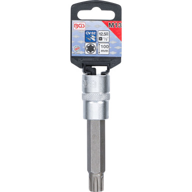 BGS Bit-Einsatz | Länge 100 mm | Antrieb Innenvierkant 12,5 mm (1/2"""") | Keil-Profil (für RIBE) M13 | 4167