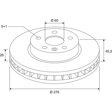VALEO Bremsscheibe 672614 COATED