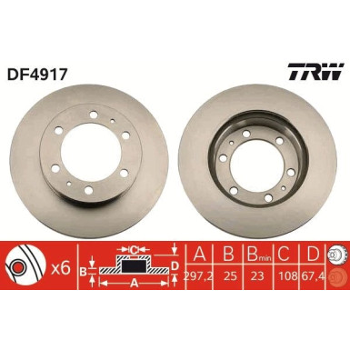Bremsscheibe Toyota P. Hi-Lux 06 | DF4917