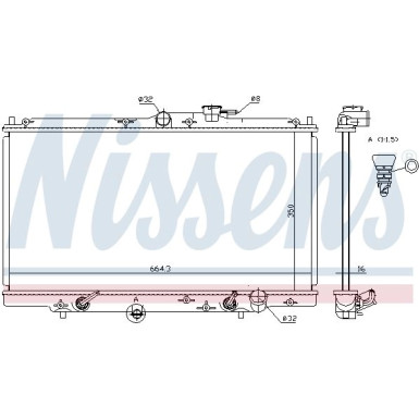 Wasserkühler PKW | HONDA ACCORD 2,0-2,3 AUT. 93 | 633141