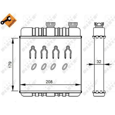 Wärmetauscher, Innenraumheizung EASY FIT 54279
