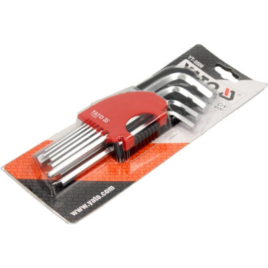 YT-0508 Sechskant-Stiftschlüsselsatz 10Tlg. 2û12 mm Cr-V