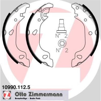 ZIMMERMANN Bremsbacken | 10990.112.5