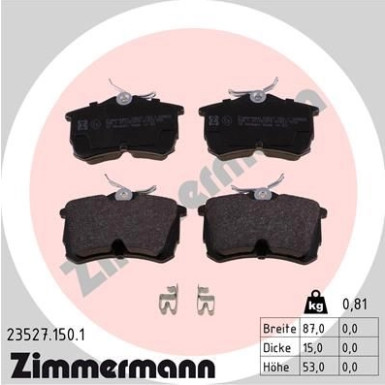 ZIMMERMANN Bremsbeläge 23527.150.1