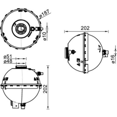 Ausgleichsbehälter, Kühlmittel BEHR CRT 211 000S