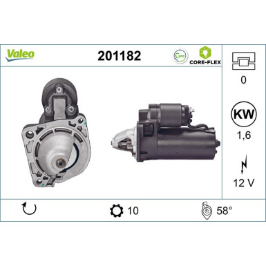 VALEO Anlasser 201182 VALEO CORE-FLEX